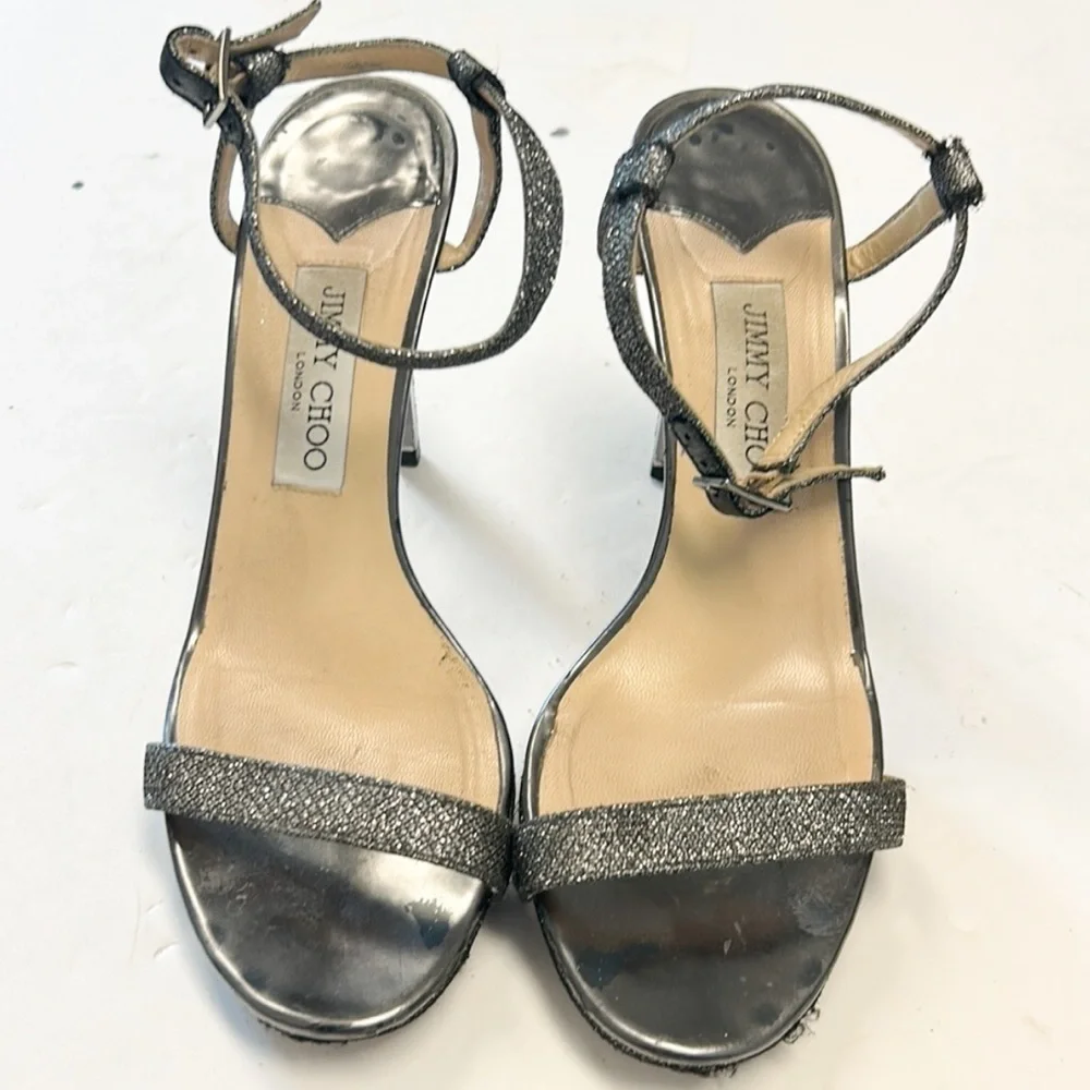 Jimmy Choo metallic heels